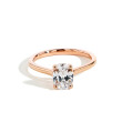 The Oval Solitaire Engagement Ring in Rose Gold