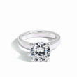 The Round Solitaire Engagement Ring Setting in Platinum front view