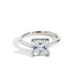 The Princess Solitaire Engagement Ring in White Gold