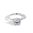 Round Ultra Thin Solitaire Engagement Ring Setting in Platinum
