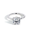 Large Round Ultra Thin Solitaire Engagement Ring Setting in Platinum