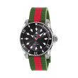 Gucci Dive Black Bee Watch with Green Rubber Strap - 40mm