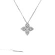 Roberto Coin Princess Flower White Gold Diamond Pendant Necklace