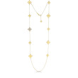 Roberto Coin Yellow Gold Diamond Accent Princess Flower Station Necklace 