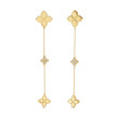 Roberto Coin Long Diamond Princess Flower Drop Earrings