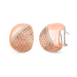 Roberto Coin Rose Gold & Diamond Soie Curved Earrings