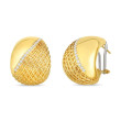 Roberto Coin Yellow Gold & Diamond Soie Curved Earrings