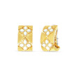 Roberto Coin Yellow Gold Mother of Pearl J-Hoop Venetian Princess Earrings
