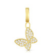 Roberto Coin Diamond Butterfly Charm in Yellow Gold