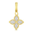 Roberto Coin Diamond Flower Charm in Yellow Gold
