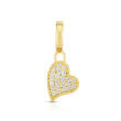 Roberto Coin Diamond Heart Charm in Yellow Gold 