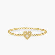 Roberto Coin Venetian Princess Diamond Heart Bracelet in 18K Yellow Gold 