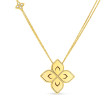 Roberto Coin Yellow Gold Medium Flower Diamond Accent Venetian Princess Pendant Necklace