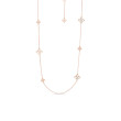 Venetian Princess Rose Gold Mother of Pearl & Diamond Flower Roberto Coin Station Necklace Close Up