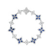 Roberto Coin White Gold Diamond & Blue Sapphire Princess Flower Bracelet