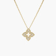Roberto Coin Venetian Princess 18k Yellow Gold Diamond Flower Necklace 