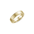 Crown Ring Comfort Fit Classic Brushed Yellow Gold Wedding Band 
