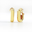 18K Gold J-Hoop Huggie Earrings