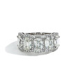 Henri Daussi Five Cushion Cut Diamond Wedding Ring in White Gold