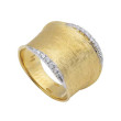 Marco Bicego Lunaria Diamond Yellow Gold Wide Ring