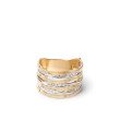 Marco Bicego Marrakech Onde Gold and Diamond 7 Row Ring on model