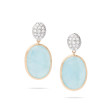 Marco Bicego Siviglia Aquamarine Diamond Drop Earrings Front Pair