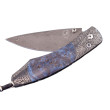 Spearpoint Blue Burl Pocket Knife Open Partly