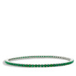 Emerald Gemstone Tennis Bracelet in White Gold 