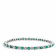 Emerald And Diamond Alternating Tennis Bracelet