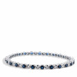 Sapphire And Diamond Alternating Tennis Bracelet