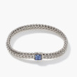 Silver Bracelet with Blue Sapphire Clasp