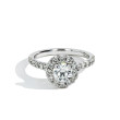 Henri Daussi Round Diamond Halo Engagement Ring