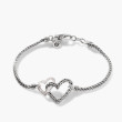 John Hardy Manah Diamond Heart Classic Chain Bracelet