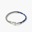 John Hardy Heishi Silver Chain Bracelet with Lapis Lazuli