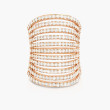 Carbon & Hyde Wide Rose Gold Pave Diamond Spine Ring