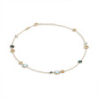 Marco Bicego Yellow Gold Jaipur Mixed Blue Topaz Station Necklace