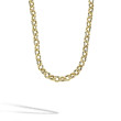 Chunky Yellow Gold Oval Link Lightweight Necklace - 11MM