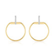 Roberto Coin Classica Parisienne Yellow Gold Large Diamond Circle Drop Earrings