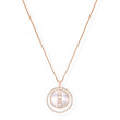 Rose Gold White Mother of Pearl Necklace Close up