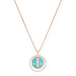 Rose Gold Messika Move Turquoise Pendant Close-up