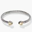 John Hardy Classic Chain Silver and Gold Cuff Bracelet front view