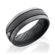 Lashbrook Damascus Steel 8mm Grooved Dome Band