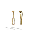 2.34ctw Diamond and Gold Paperclip Dangle Earrings