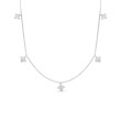 Flower Station Necklace White Gold