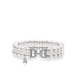 Mikimoto Akoya Pearl Double Row Bracelet with Diamond Clasp