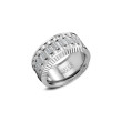 Crown Ring 11mm Carlex G3 Frosted Diamond Mens Wedding Band
