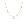 Roberto Coin Diamonds by the Inch Collection DogBone Yellow Gold Diamonds Necklace