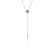 Diamond Y Necklace in Rose Gold 