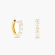 Carbon and Hyde Gold Sparkler Huggie Diamond Earrings