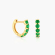 Carbon & Hyde Emerald Sparkler Huggies Earrings